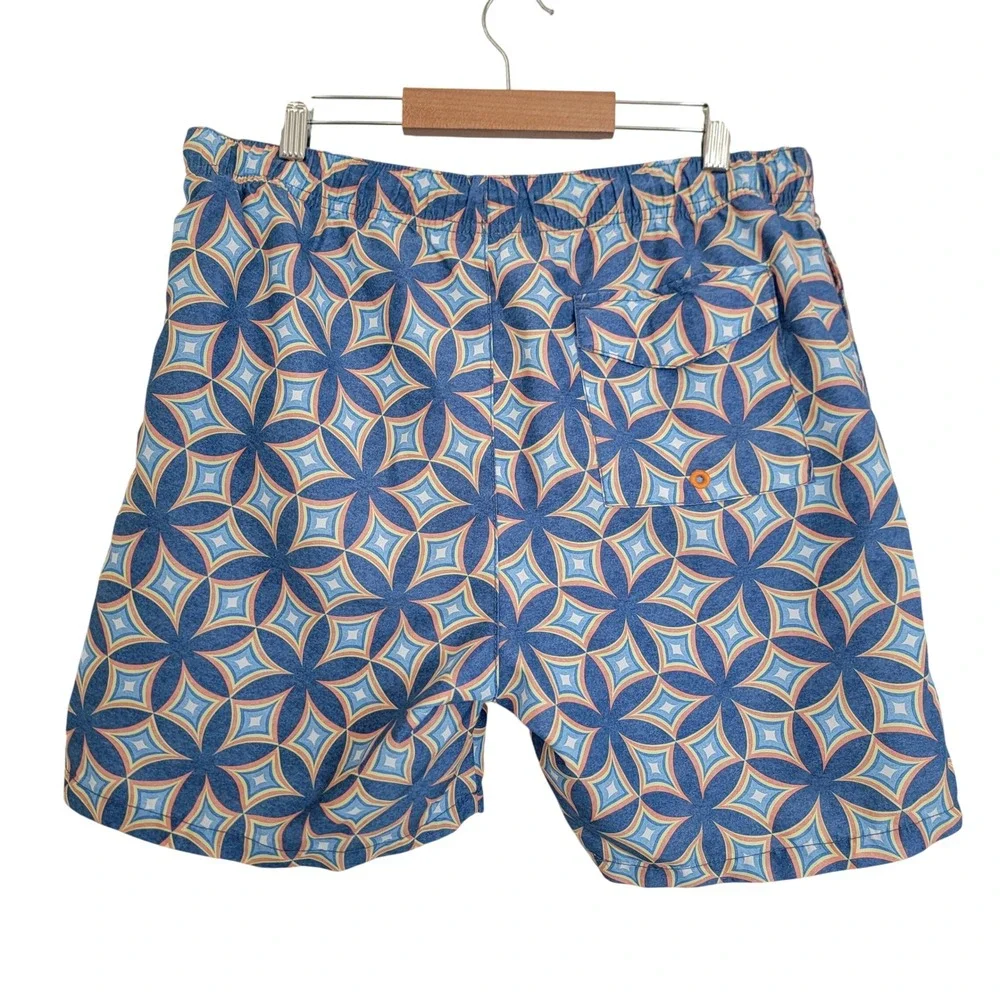 Tommy Bahama Relax Mens Medium‎ Blue Mesh Lined Swim Trunks Drawstring Resort